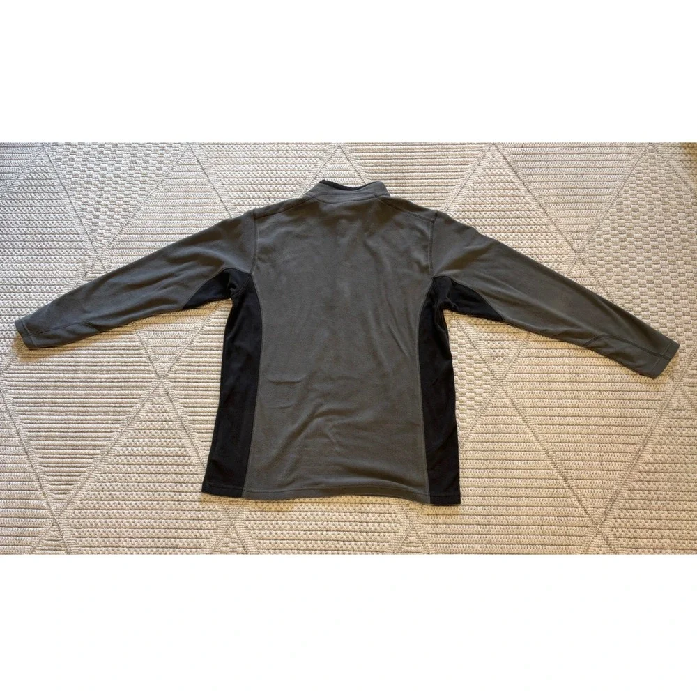 Columbia 2 Tone Gray Long Sleeve 1/4 Zip Fleece‎ Pullover Sweatshirt Mens Size M